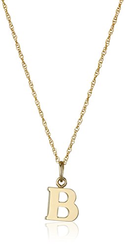 Amazon Essentials womens 14k Yellow Gold-Filled Letter "B" Charm Pendant Necklace, 18" (previously Amazon Collection)