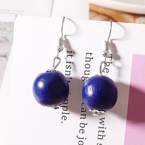 Kiszu 3 Layered Wood Beads Choker Necklace for Women, Statement Square Pieces Wood and Round Wooden Beaded Chunky Necklace, Bright Energetic Layered Chain Pendant Ladies Jewelry