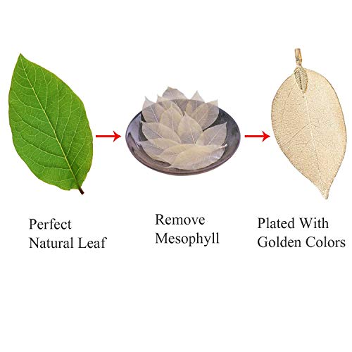 BOUTIQUELOVIN Gold Casual Long Leaf Necklaces for Women Girls Boho Feather Costume Statement Necklaces Extra Long Gypsy Necklace