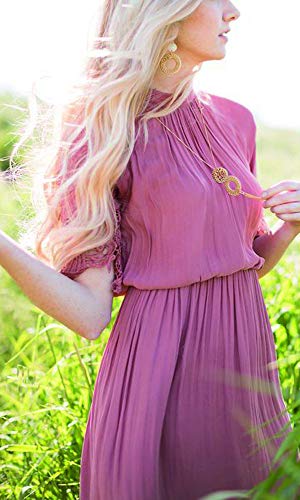 Long Necklaces for Women Handmade Rattan Pendant Necklace Earrings Set Boho Fringe Tassel Necklaces Statement Rattan Jewlery Set (Brown 2)