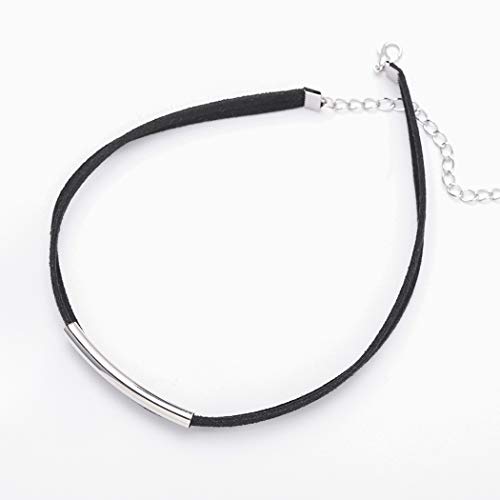 JAKAWIN Choker Necklace Adjustable Black Collar Necklaces for Women and Girls NK134 (Black)