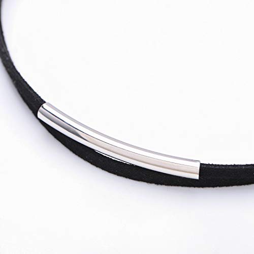 JAKAWIN Choker Necklace Adjustable Black Collar Necklaces for Women and Girls NK134 (Black)