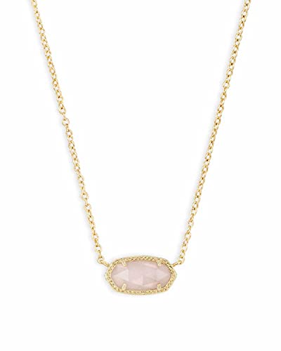 Kendra Scott Rose Quartz Pendant Necklace, 14k Gold-plated