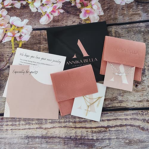 Annika Bella Sterling Silver Satellite Chain Choker Necklace, Length 13-16 Inches, 925 Layered Chokers for Women and Teens, Waterproof, Minimalist Layer Short Necklaces (Squares Satellite Chain)