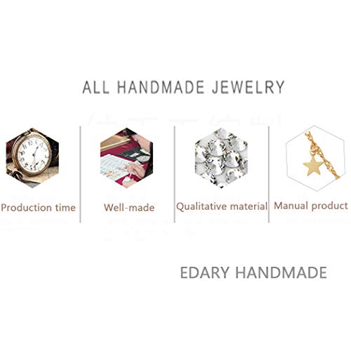 Edary Boho Layered Necklaces Silver Star Choker Necklace Crystal Pendant Chain Jewelry Accessories for Women (Style A)