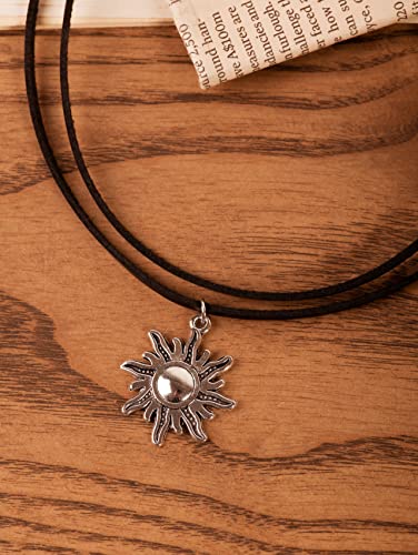 Sacina Gothic Boho Layered Sun Choker Necklace, Black Choker, Boho Choker, Gothic Choker, Boho Choker Necklace, Halloween Christmas New Year Jewelry Gift For Women
