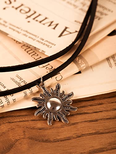Sacina Gothic Boho Layered Sun Choker Necklace, Black Choker, Boho Choker, Gothic Choker, Boho Choker Necklace, Halloween Christmas New Year Jewelry Gift For Women
