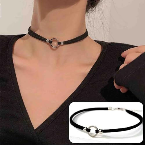 PINCHUAN 3PCS Black Choker Necklace for Women Velvet Choker Heart Pendant Necklace Classic Lace Choker Necklaces for Girls Gothic Lace Chokers Choker Gifts for Girls-3PCS Black