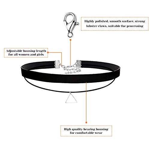 shynek Choker Necklace for Women, 12 Pcs Black Choker Necklace Set Black Lace Tattoo Velvet Chokers for Women and Teen Girls