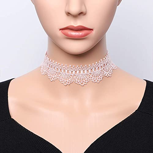 Manfnee 10pcs Lace Choker Gothic Choker Tattoo Chocker Necklace for Women