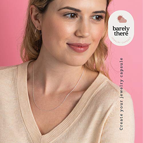 KEZEF 18Kt Gold Chain Necklace for Women, 1.3mm Silver Cable Chain, 30 Inch, with Spring-Ring Clasp, Italian Made