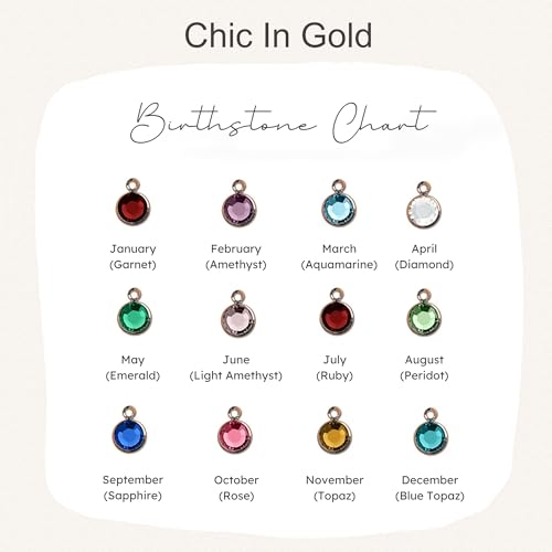 Custom Birthstone Necklace for Mom with Kids' Names