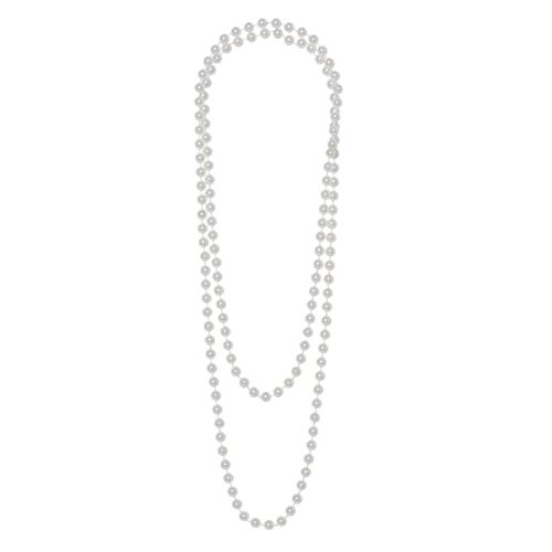 Classic Faux Pearl Necklace, 62" (1 Count) - Luxurious Style Accessory, Perfect for Fashion-Forward Ladies