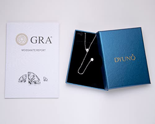 Moissanite Lariat Drop Y Necklace, 925 Sterling Silver Dainty Simple Long Prom Bridal Wedding Hypoallergenic Neckalces, 16 to 20 Inch