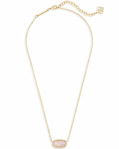 Kendra Scott Rose Quartz Pendant Necklace, 14k Gold-plated