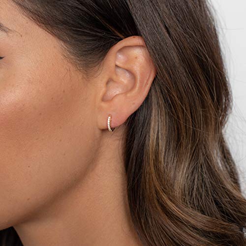 Gold-Plated Cuff Earring with Cubic Zirconia Detail