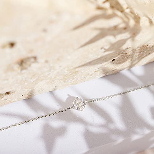 PAVOI 14K Gold Plated Cubic Zirconia Solitaire Diamond Bracelet | Bridesmaid Bracelets | White Gold Bracelets for Women