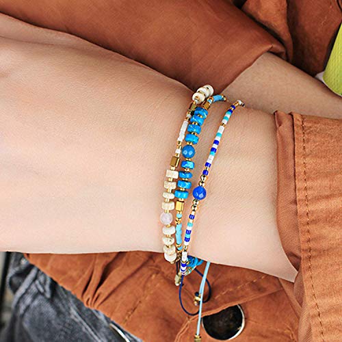 KELITCH Seed Beaded Friendship Bracelets Thin Rope Bracelets Women New Handmade Jewelry