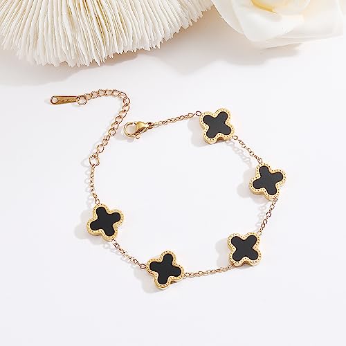 18K Gold Plated Clover Bracelet for Women