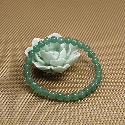 Natural Green Aventurine Gemstone 6mm Round Beads Stretch Bracelet 7" Unisex