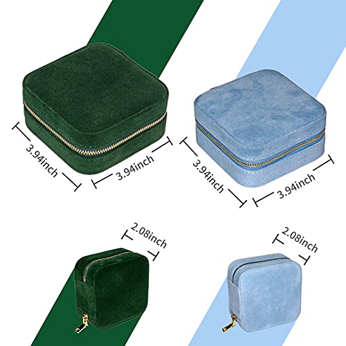 Travel Velvet Jewelry Box with Mirror, Gifts Case