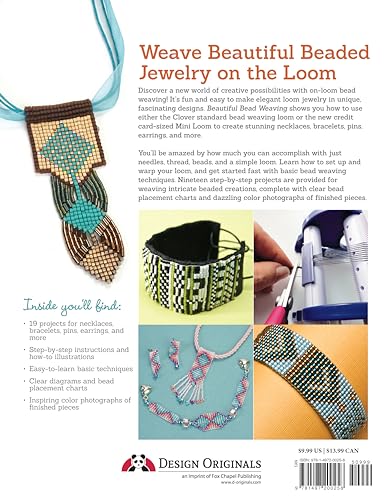 Beautiful Bead Weaving: Simple Techniques and Patterns for Creating Stunning Loom Jewelry (Design Originals) 19 Projects for Necklaces, Bracelets, Earrings, Pins, and More [Book Only]