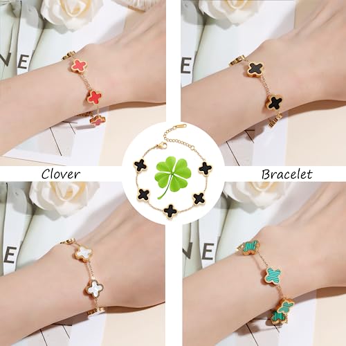 18K Gold Plated Clover Bracelet for Women