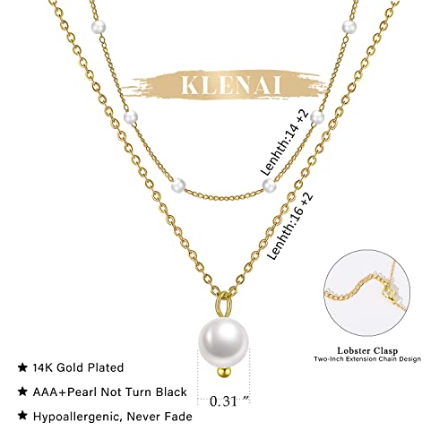 Gold Layered Pearl Necklaces: Dainty & Trendy Jewelry