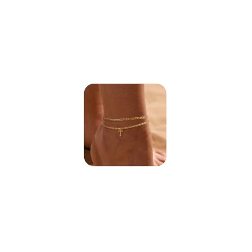 Personalized Gold Anklets for Women - Dainty Layered Style