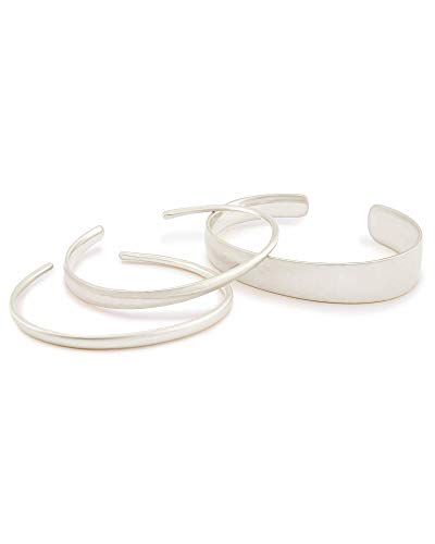 Kendra Scott Tiana Cuff Bracelet Set Of 3 in Bright Silver Bright Silver Metal