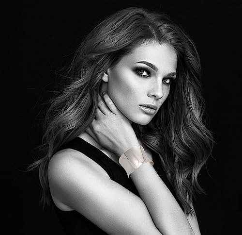 WAINIS 2 Pcs Silver Cuff Bangle Bracelet for Women Open Wide Bracelets Wrist Cuff Wrap Adjustable Bracelet Jewelry Gift B