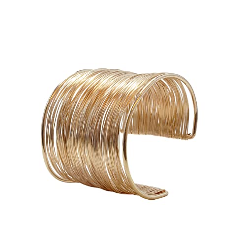 Bracelets Gold Plated Open Cuff Bangles Gift Choice for Women & Girls Fashion (Classic Bohemia)