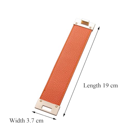 Rantanto Braid Leather Wrap Bracelet Trendy Stackable Crystal Cuff Boho Gold Heart Bracelet Jewelry Gift For Women Teenager Girls, Wide Orange