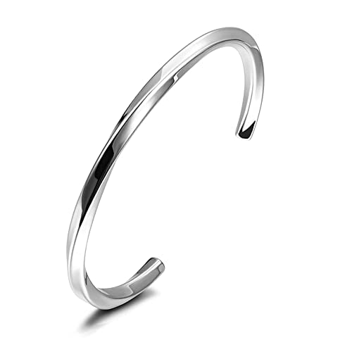 VNOX Cuff Bracelet for Men Women - Twist Mobius Endless Love Bracelet Stainless Steel Bangle Bracelet, Jewelry Gift for Christmas, Birthday, Love, Friendship