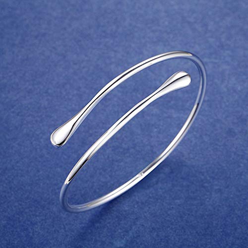 Vitaltyextracts Silver Plated Bracelet Shining Bangle Bracelets (Silver)