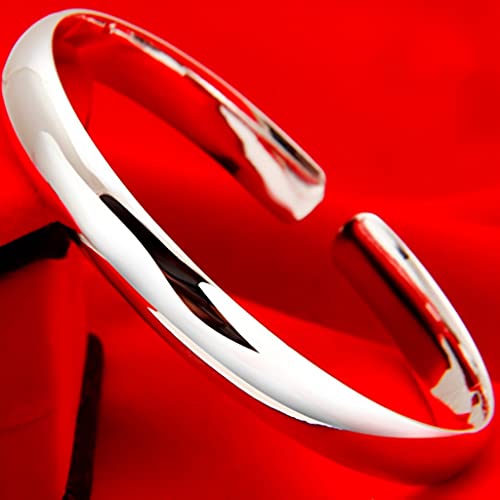 Sterling Silver Bangle Bracelets for Women, Mothers Day Gifts for Mom, Handmade Cuff Bracelet Jewelry, Mom Gifts, Christmas Gifts, Birthday Gifts for Women (Cuff-1)