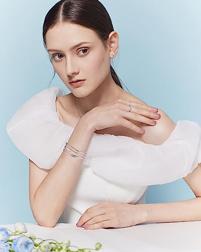 LILIE&WHITE Cuff Bracelets for Women Open Adjustable Wide Cuff Bracelet Antique Silver Open Bangle Bracelet Fashion Jewelry