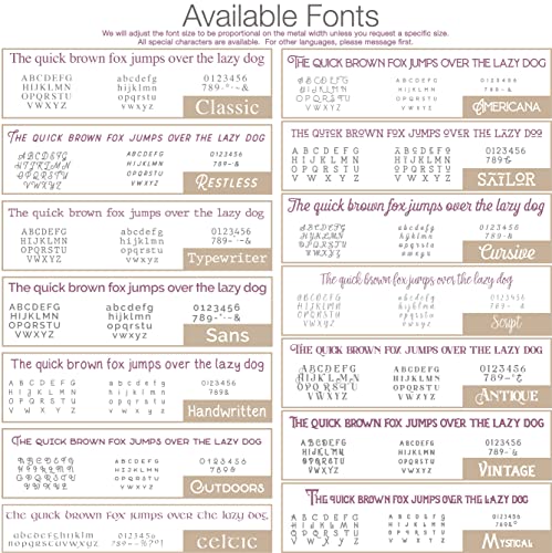 Personalized Cuff Bracelet 5"-8" long in Sterling Silver, Aluminum, Bronze, Nickel, Gold, or Copper, 5-8" Long