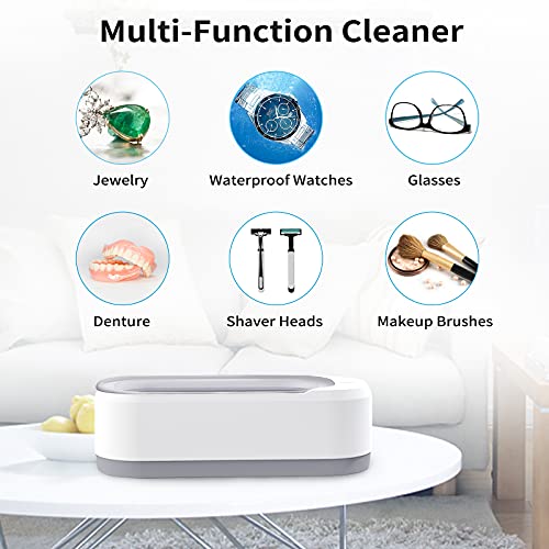 Professional Ultrasonic Jewelry Cleaner 12oz for Rings, Glasses