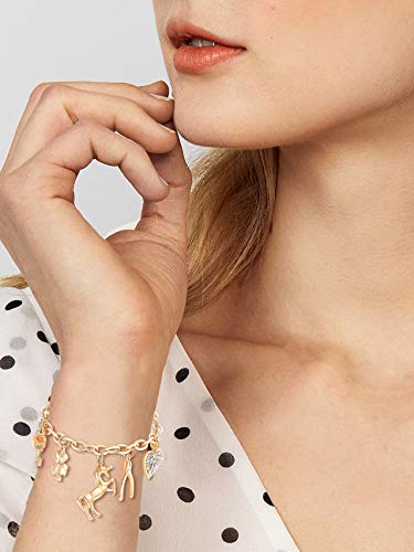 CEALXHENY Women’s Link Charm Bracelet Unicorn Butterfly Star Heart Pendant Charms Bracelet Bangles for Girls