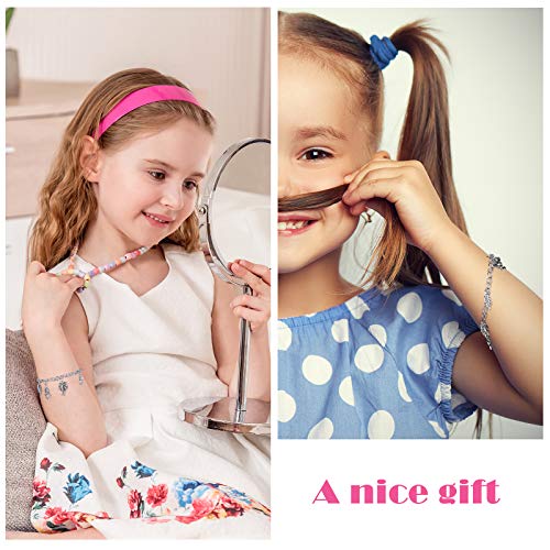 Highergo 469 Pieces Bangles Making Kit, 10 Pieces Round Link Chain Bracelets with OT Toggle Clasp, 159 Pieces Moon Stars Tibetan Silver Charms and 300 Pieces Open Jump Ring for Jewelry Making