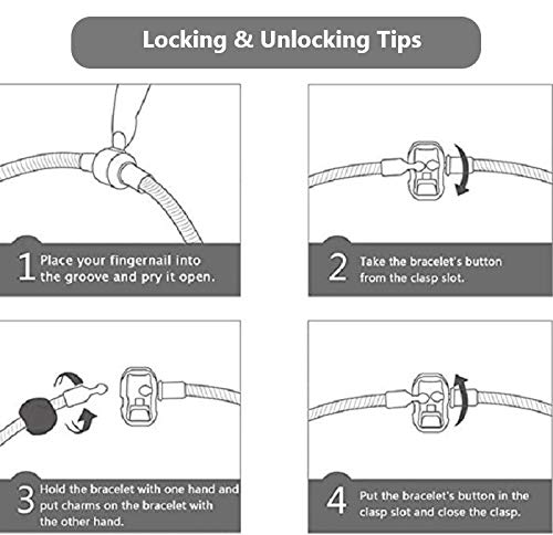 Savlano Silver Tone Heart Charm Bracelet with Crystal and Murano Glass Beads Snake Chain for Women Comes in a Gift Box