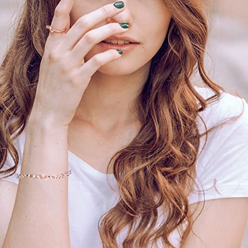 HOUSWEETY 12 Silver Plated Chain Bracelets Fit Clip on Charm 20cm(7-7/8")，Lobster Clasp Link Chain Bracelets for Men Women, Mens Bracelet Chain Bracelets for Men Jewelry Men Gifts (Silver Type 1)