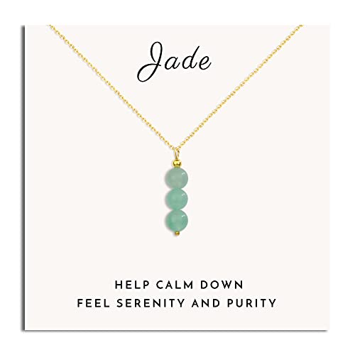 SmileBelle Jade Beaded Necklace Pendant for Women