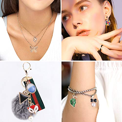 SANNIX 350Pcs Bracelet Charms Jewelry Making Charms Assorted Gold Plated Enamel Pendants for DIY Necklace Bracelet Earring Craft Supplies