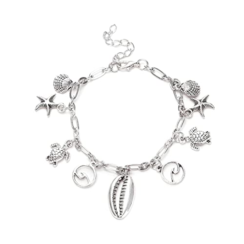 Audofihy Charm Bracelets for Women S925 Sterling Silver Bracelets for Women Lady's Pendent Charm Wrist Chain Bracelet Bangle