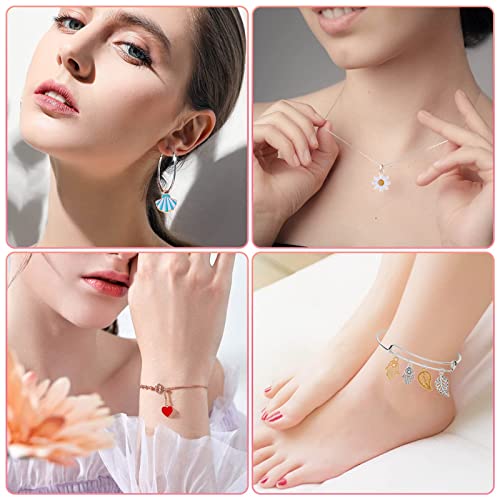 Mckanti 150PCS Bracelet Charms, Silver Bracelet Gold Plated Enamel Charms Pendants for Necklace Bracelet Jewelry Making and Crafting.