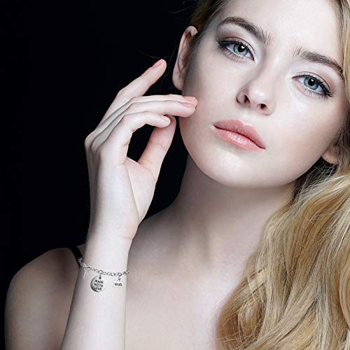 12 Pieces Chain Bracelets Alloy Metal Plated Link Bracelet Chains with OT Toggle Clasps for Men Women Charm Minimalist Jewelry Bracelet Making (Silver)