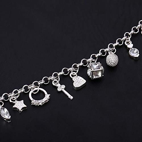 Charm Bracelets for Women S925 Sterling Silver Bracelets for Women Lady's Pendent Charm Wrist Chain Bracelet Bangle