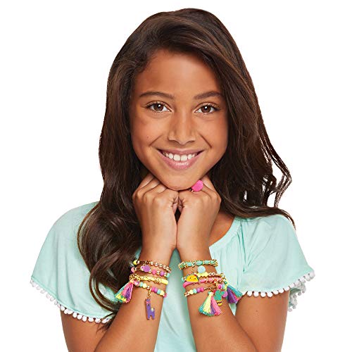 Make It Real: Neo-Brite Chains & Charms Kit - Create 10 Unique Cord & Tassel Charm Bracelets, 195 Pieces, Includes Play Tray,DIY Playful Charm & Jewelry Kit, Tweens & Girls, Arts & Crafts, Ages 8+